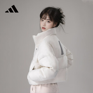 阿迪达斯 （adidas）短款时尚潮流女士运动保暖羽绒服 白 M 