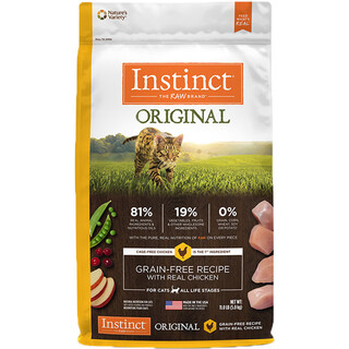 Instinct bailey high protein cat food fresh freeze-dried grain-free chicken gold high-protein duck bailey adult kittens classic grain-free chicken 5 lbs (24.10.22) 0g double label anti-counterfeiting
