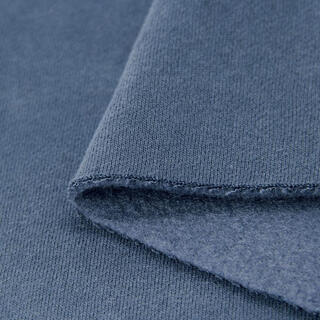 Youchuang thickened cotton knitted fabric fleece warm pure cotton plus fleece autumn and winter suit sweatshirt clothing fabric rice price blue gray