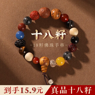QMXD杭州十八籽手串男士十八子手链女多宝菩提子佛珠文玩18籽生日礼物 手串