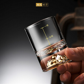Xijue crystal glass white wine cup household one-cup cup 2 liang gold foil small wine cup creative hidden gold cup jinshan spirit cup hidden gold scale jinshan one or two cups single