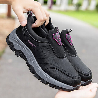 Jingtian sends shoes for the elderly, women's mothers' shoes, casual breathable mesh sports shoes, middle-aged and elderly walking shoes, non-slip soft sole granny shoes, old beijing cloth shoes, large size square dance shoes 2210 black rose women's model 35