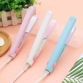 Behe minixion small straight hair curling iron dual-purpose ironing board bangs fluffy mini straightening board female straight board clip portable mini straightening clip white
