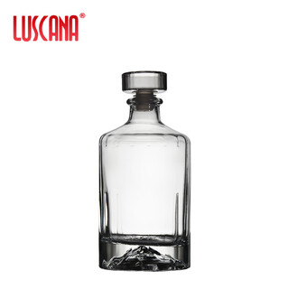 Luscana wine flask glass bottle household wine soaking wine bottle white wine bottle sealed empty wine bottle living room decoration one jin jin equals 0.5 kg wine bottle iceberg wine bottle transparent short style 530ml