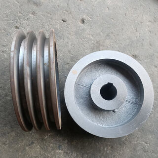 Pulley pulley triangle pulley b type three slot double slot motor pulley national standard cast iron wheel can be customized national standard b type 3 slot outer diameter 120 inner diameter 38