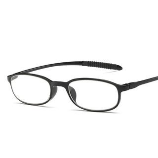Qustar's new soft-leg reading glasses, reading glasses for men and women, comfortable and elegant tr90 ultra-light resin, fashionable, simple and not easy to break, reading glasses, black 200 degrees (recommended for 55-59 years old)