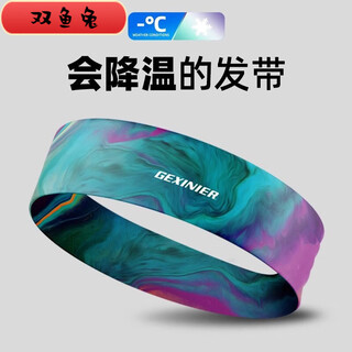 Pisces rabbit (shuagnyutu) sports headband antiperspirant headband men's sports sweat-absorbent sweat-guiding bandana headband fitness sports women's basketball anti-sweat running main image model