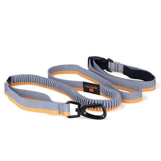 Do do pet running leash, sports dog leash, dog leash, explosion-proof retractable dog leash, close control pet supplies, orange gray (retractable length 190-260cm), waist/hand leash - dual use for sports and running