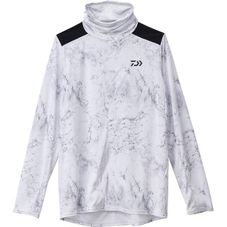 Daiwa 21 new model de-6021/6121/6221 summer sun protection clothing long-sleeved fishing clothing with zipper hooded jacket de-6021 corrugated white m
