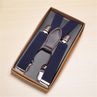 Hui beautiful korean version of children's suspenders clip baby suspenders spring and autumn boys and girls four-clip suspenders korean suspenders clip tibetan blue