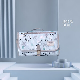 Sunveno baby portable diaper bag changing pad diaper storage bag outing diaper bag diaper storage bag light elegant blue