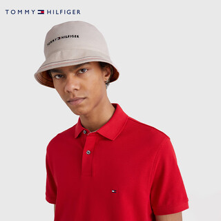 Tommy hilfiger men's trendy simple embroidered letters contrast stitching casual basin hat fisherman hat khaki aep one size (head circumference 58cm)