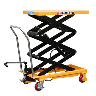 Jueli pth500s manual hydraulic lifting platform mobile platform cart trolley flatbed lift small lift 500kg 2.5m 1200*800mm high configuration