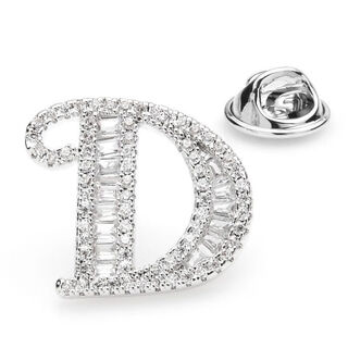 This is the hip-hop 3 zhong hanliang same letter brooch autumn and winter personalized support name zircon couple collar button cufflinks d