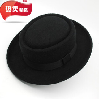 Kaooseen breaking bad pork pie rolled edge small brim hat breaking bad old white flat top felt hat m56- black square
