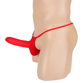 Ye zimei men's sexy underwear ultra-thin transparent ice ribbon set thong men's t-pants men's see-through sexy underwear 4058 red one size fits all closed mouth