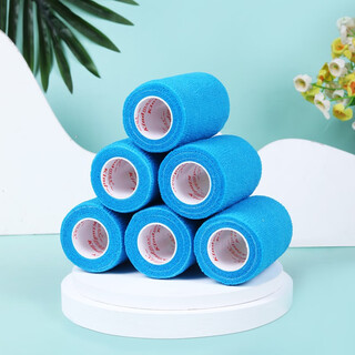 Kindmax elastic bandage, sports self-adhesive bandage, sports strap, basketball wrist guard, ankle guard, finger guard bandage, blue 6 rolls 7.5cm*4.5m jd logistics