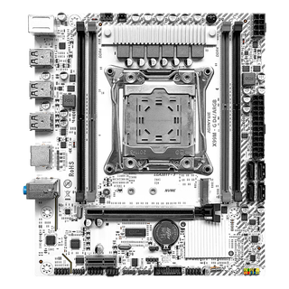 Jingyue x99 motherboard cpu set xeon e5 2011-3-pin computer desktop rendering design game multi-open motherboard e5 2678v3/e5 2696v3/e5 2680v4 jingyue x99m-g d4 argb motherboard single motherboard