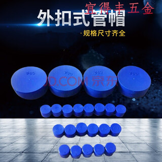 Fengtulong steel pipe plastic pipe cap plug round dust-proof thread blue steel bar protective sleeve pipe inner plug head plug pe inner diameter 45mm (pack of 10)