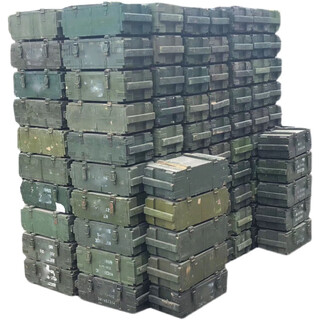 Retired old wooden box tool box storage box decoration theme shop cs venue decoration army green prop storage box hand bud box (52*24*20) large size