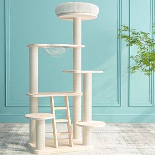 Honeypot cat solid wood luxury cat climbing frame cat nest integrated vertical tongtian column cool running grinder cat treadmill advanced cat entry-level model honeypot cat's meowzo brand (40% choice)