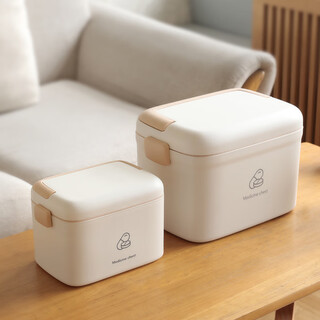 Nuoxianshang household medical kit large capacity family portable first aid medical kit small medicine box storage box medicine storage box ivory white small size length 23.5cm width 15cm height 15.5cm