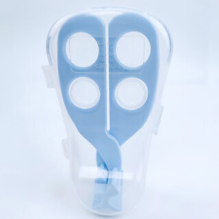 MAYAMIYA 日本纳米陶瓷辅食剪刀婴儿辅食工具食物研磨器不生锈外出可携带 蓝色