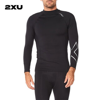 2xuignition series compression clothing tights men's quick-drying clothing fitness clothing fitness clothing plus velvet thermal tops black/silver label l