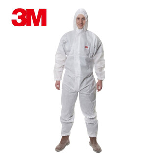 3m 4515 protective clothing white hooded one-piece dustproof spray painting work anti-particle material industrial comfortable breathable work clothes isolation clothes white white xxl