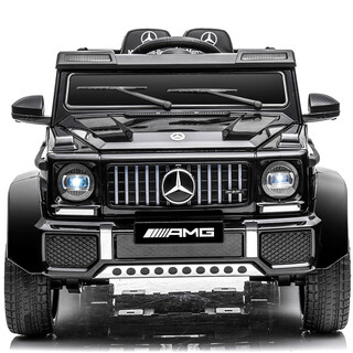 Bebeya's super large children's electric car can sit on four-wheeled off-road baby toy cars for adults, six-wheeled children's parent-child car, upgraded black six-wheel drive, full function + 6 hours of battery life