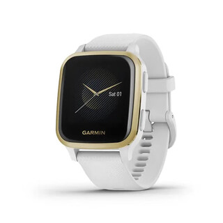 Garmin venu sq blood oxygen heart rate monitoring multi-functional sports fitness full color screen smart watch pure white 010-02427-01