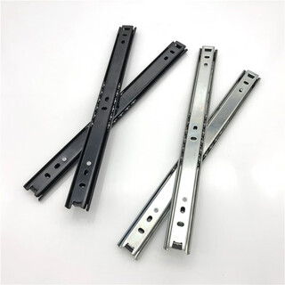 Huanmei brand 27 wide two-section guide rail keyboard drawer slide two-section computer desk slide rail three-section rail one set of two pieces 16 inches = 38.5cm black h