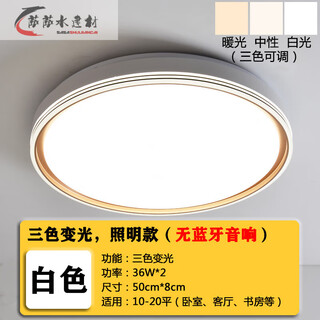 Lepptoy ceiling lamp led round bedroom lamp intelligent voice voice control bluetooth music living room study lamp genie lamp platinum three-color light without bluetooth audio conventional lighting