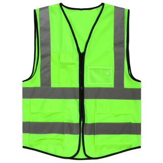 Construction site cycling sanitation traffic protective clothing printed with logo fluorescent yellow safety reflective vest customized fruit green xl