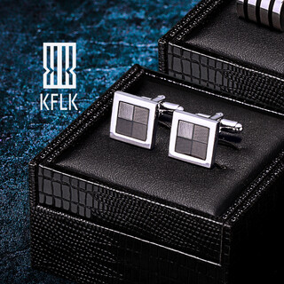 KFLK男士袖扣商务休闲袖钉衬衫袖口扣钉生日礼物金属袖口钉 Cufflinks F835