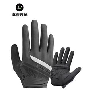 Rockbros cycling gloves full finger half finger cycling road bike gloves long finger men and women spring, summer and autumn touch screen (long finger gloves l)
