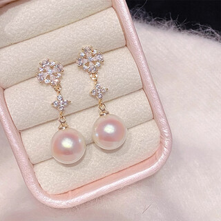 Bjyl artificial pearl ear clip feminine niche earrings showing face small no piercing earrings earrings no punching earrings girls ear clip style (no ear piercing)