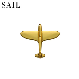 Zhu yilong's same brooch airplane simple pin men's and women's suit corsage accessories pin badge business trend small airplane gold 3x2.5cm