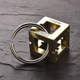 Small impression puzzle alloy luban lock unlocking magic metal beneficial children's intellectual toys high difficulty complete set box