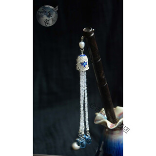 Sword in a hairpin sword hairpin ebony ebony solid wood hairpin head ornaments ancient style hairpin hanfu hair accessories wind chime tassel knife hairpin