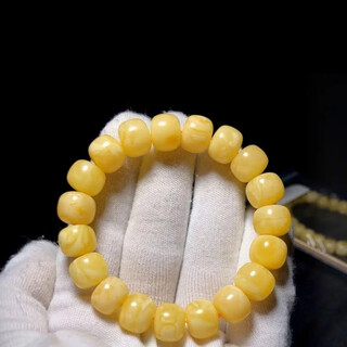 Bixiutang natural russian beeswax bracelet genuine men and women white flower fidelity original stone beeswax old type beads bracelet buddha beads 108 russian white flower honey bucket beads old type beads 12mm single circle