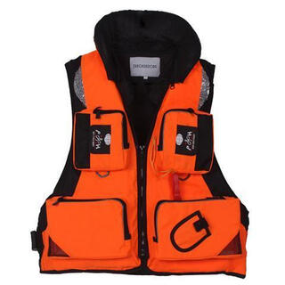 Fishing life jacket professional fishing portable adult vest large buoyancy rock fishing sea fishing boat fishing clothing adult orange l