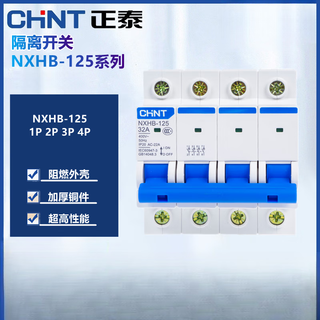 正泰刀闸开关小型隔离开关NXHB-125 1P2P3P4P32A63A100太阳能光伏 1P 20A