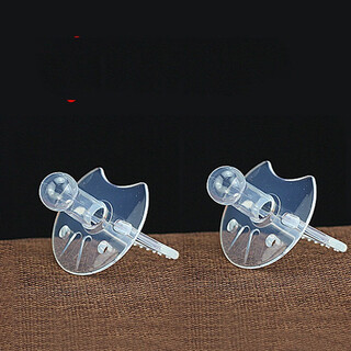 Yoshida hisamori transparent pacifier round head flat head baby silicone bite-resistant baby super soft sleeping sucking stick 2 pack daily use - nipple type transparent style