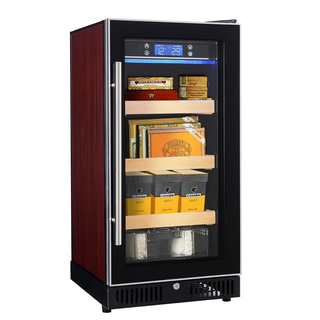 Fuguihong fg28 constant temperature and humidity cigar cabinet humidifier household compressor refrigerator vertical lockable cigar thermostat oak red beech wood model