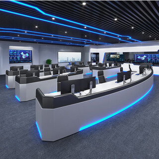 烤漆弧形操作台控制台指挥中心调度台监控室监控台工作台桌椅组合 尺寸定制