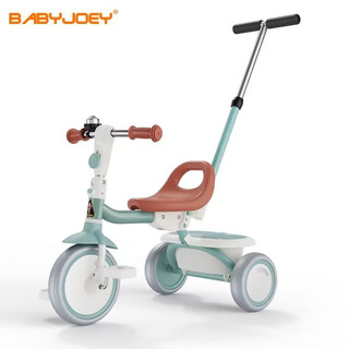 Babyjoey british children's tricycle bicycle stroller 1-5 years old lightweight foldable baby stroller tt61 gift mars green (with push rod)