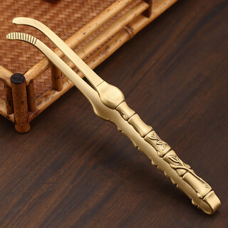 Betfair kung fu tea clamp brass tea making tools tea clamp washing cup tweezers tea ceremony six gentlemen tea set accessories brass natural bamboo (high-end tea clamp)