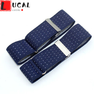 Lucaly shirt sleeve cuffs fabric sleeve cuffs shirt sleeve cuffs bartender arm cuffs armbands sleeves for men and women sleeve bundles suit cufflinks soothing shen wei navy blue white dots