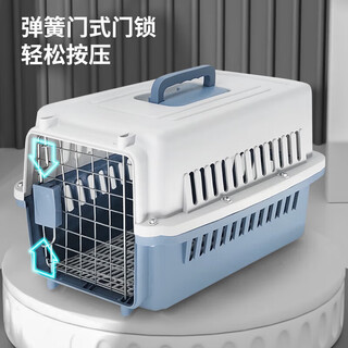 珑小宠宠物航空箱猫咪太空舱外出便携猫包托运行李箱猫小狗车载笼手提式 青色小号【建议12斤内】